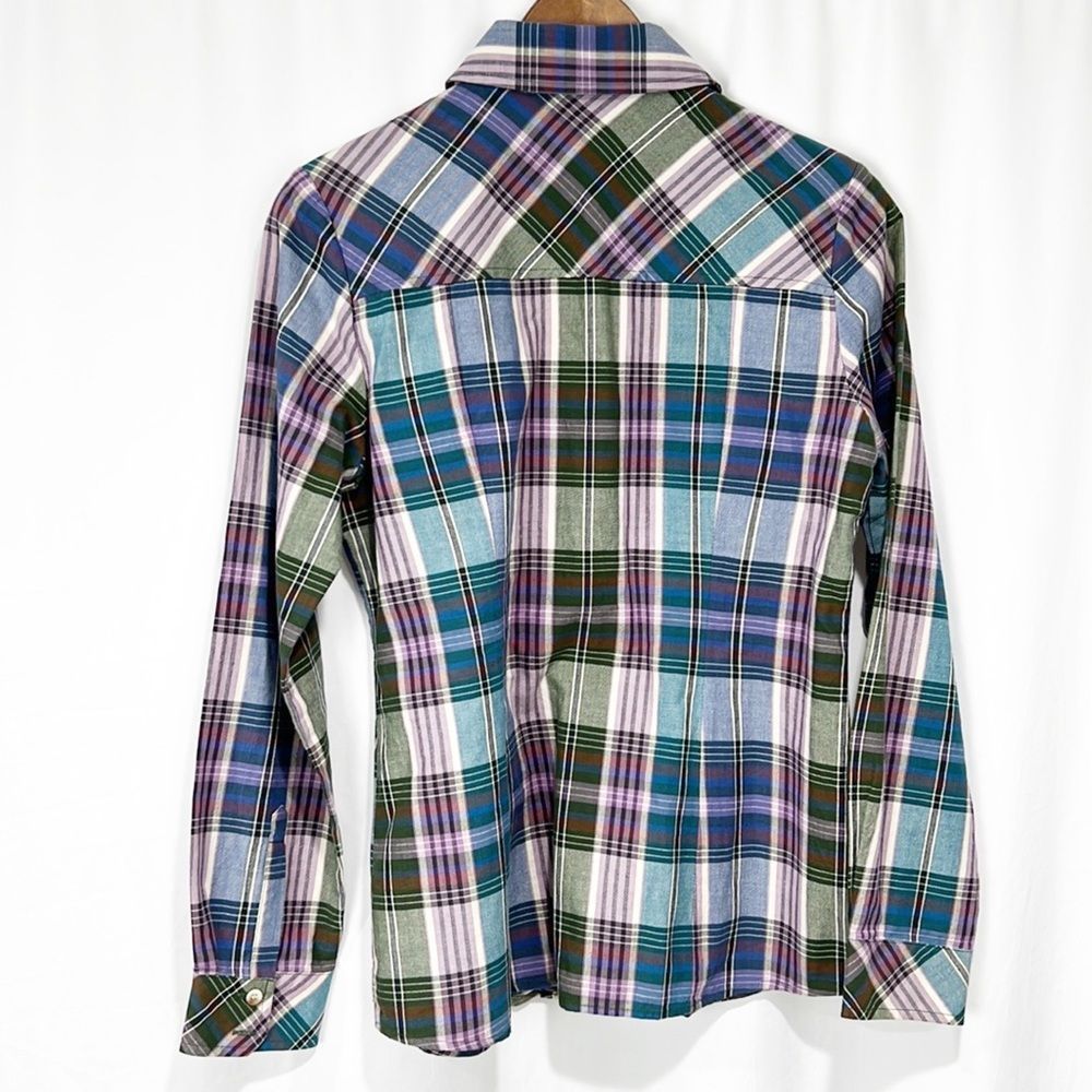 Nwot Pendleton Plaid Button-Down Blouse With Ruff… - image 5